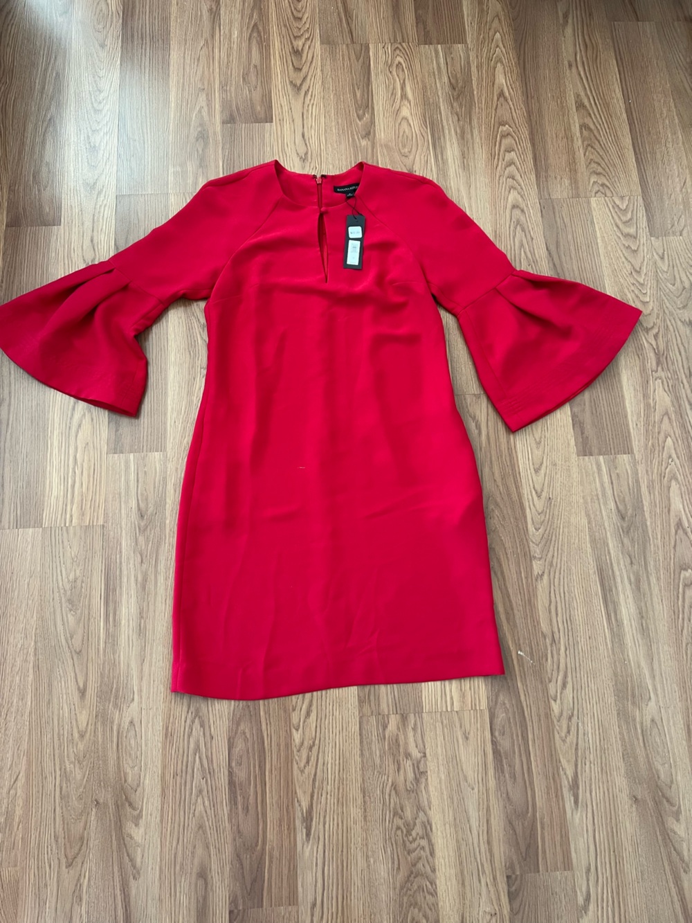 Banana Republic Red Dress w/ Bell Sleeve NWT